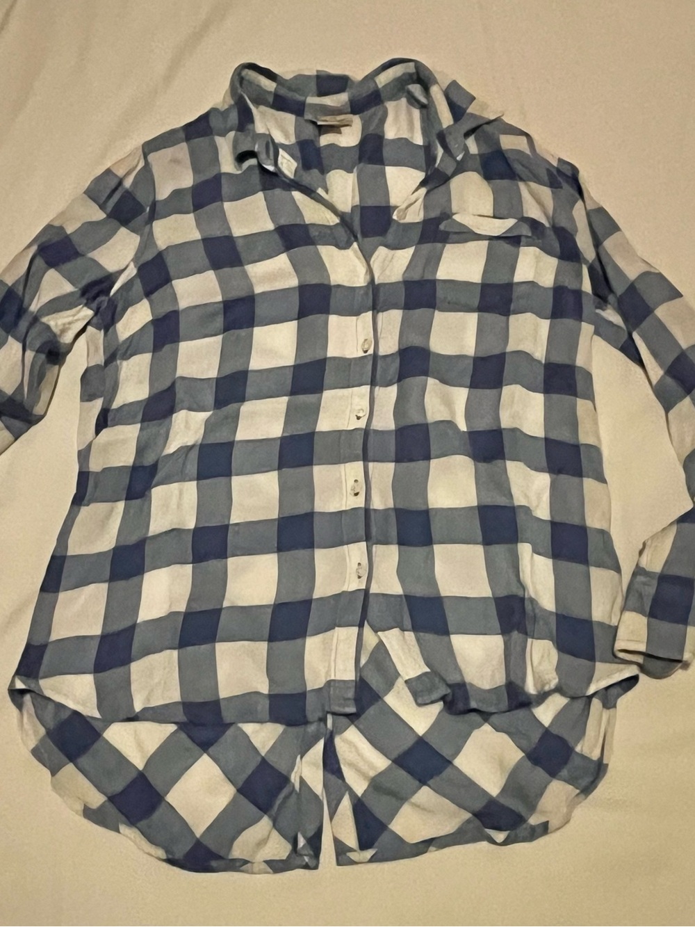 Country Lucky Brand Blue and White Check Shirt